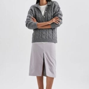 Pulover cu model torsade DeFacto marimi 3XL