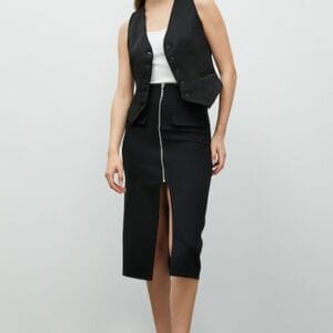 Fusta midi cu slit frotal adanc KOTON marimi 2XL