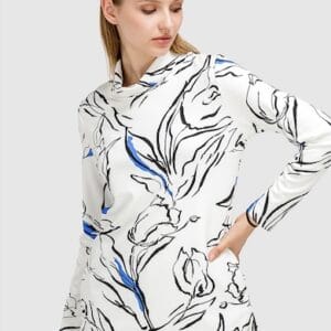 Bluza cu model abstract Helmidge marimi 3XL