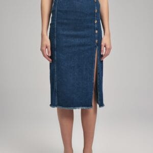 Fusta midi cu talie inalta si slit lateral adL marimi 2XL
