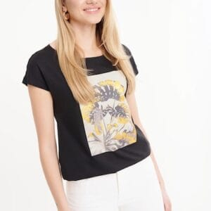 Tricou din amestec de modal cu imprimeu GreenPoint marimi 3XL