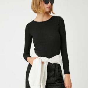 Bluza uni cu aspect striat KOTON marimi 3XL