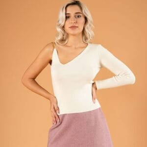 Fusta din amestec de lana cu croiala in A Liliana RESENSE marimi 2XL