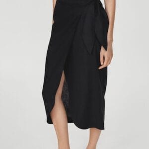 Fusta din in cu nod lateral Mango marimi 2XL