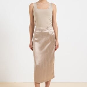 Fusta midi de satin Stefanel marimi 2XL