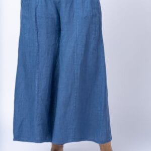 Fusta pantalon albastru jeans casual