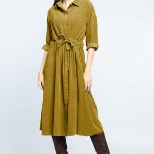 Rochie camasa din catifea reiata