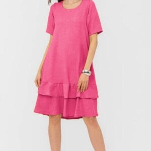 Rochie fucsia  A line  midi