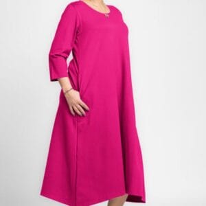 Rochie lunga A-line din jerseu punto milano