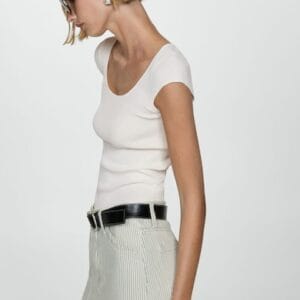 Tricou slim fit cu striatii Kiko Mango marimi 3XL