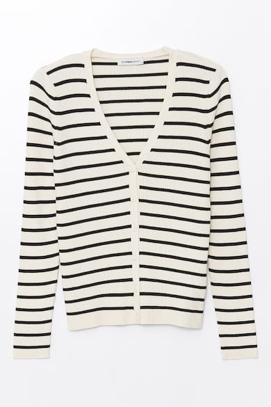 Cardigan cu decolteu in V si model in dungi LC WAIKIKI marimi 3XL