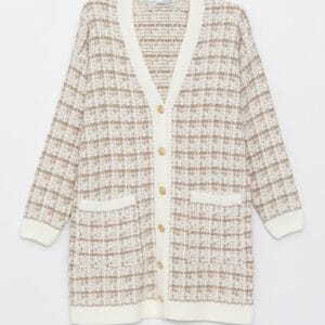 Cardigan din tuid cu buzunare aplicate LC WAIKIKI marimi 3XL