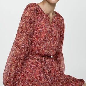 Rochie mini cu model floral Valentin Mango marimi 3XL