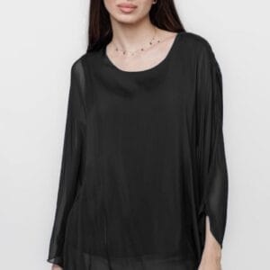 Bluza din matase naturala cu maneca clopot
