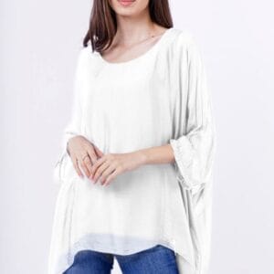 Bluza din matase naturala in colturi