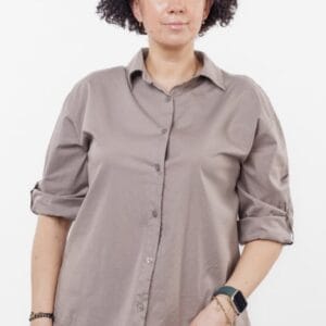 Camasa din poplin de bumbac cu dantela pe spate