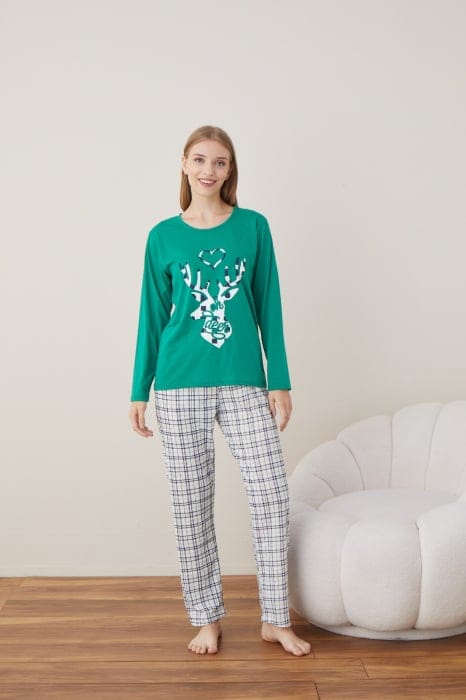 Pijama de Craciun din bumbac