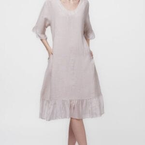 Rochie din in bej