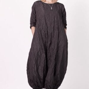 Rochie lunga gogosar din tafta cu memorie