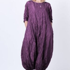 Rochie lunga gogosar din tafta cu memorie