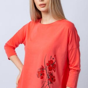 Tricou corai din bumbac