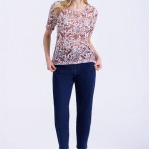 Bluza cu decolteu rotund si imprimeu GreenPoint marimi 3XL