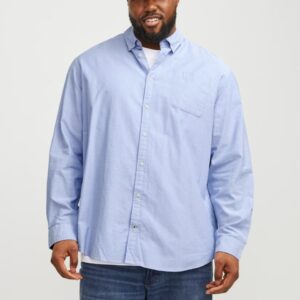 Cămașă bărbați mărimi mari Jack & Jones albastru