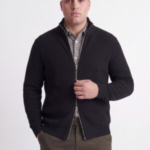 Cardigan bărbați mărimi mari Jack & Jones negru