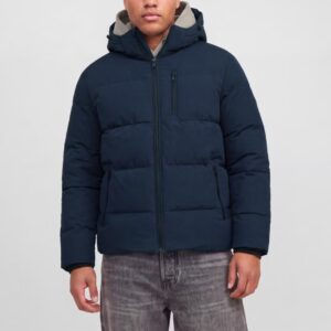 Geacă bărbați mărimi mari Jack & Jones bleumarin inchis