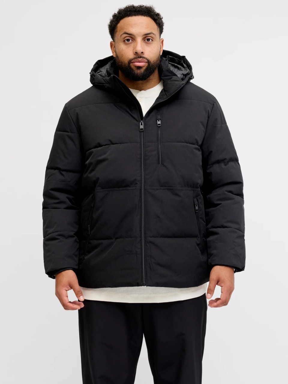 Geacă bărbați mărimi mari Jack & Jones negru