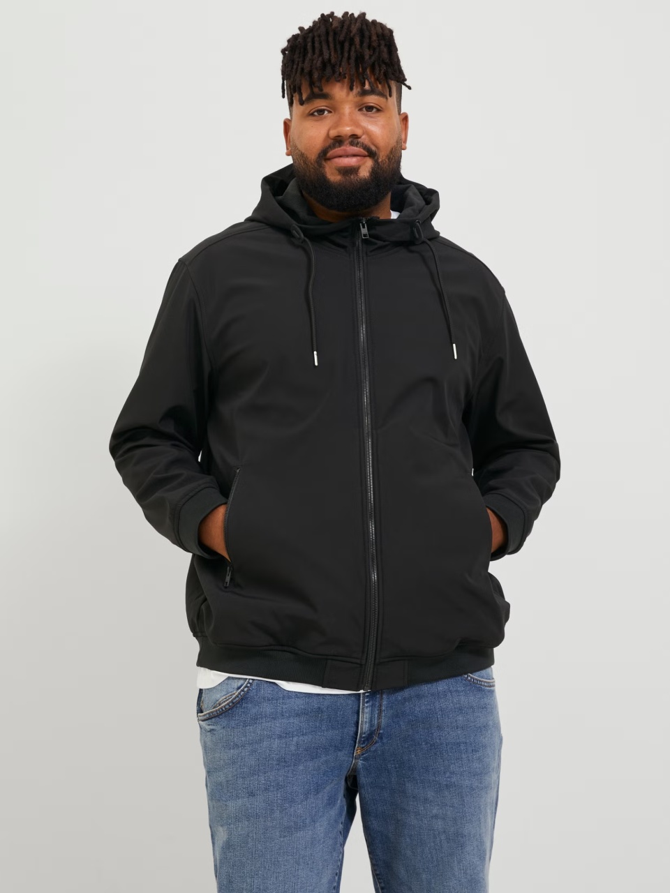 Jachetă bărbați mărimi mari Jack & Jones negru
