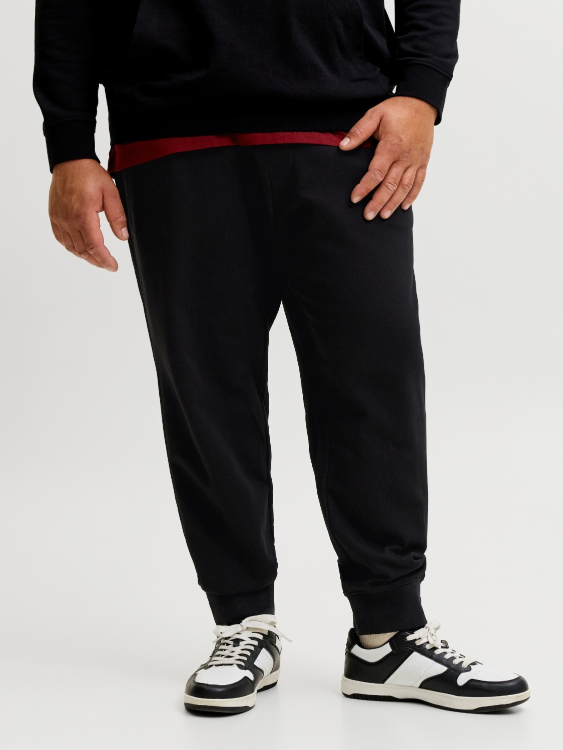 Pantaloni bărbați mărimi mari Jack & Jones negru