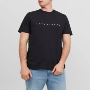 Tricou bărbați mărimi mari Jack & Jones negru