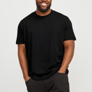 Tricou bărbați mărimi mari Jack & Jones negru