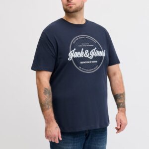 Tricou bărbați mărimi mari Jack & Jones bleumarin inchis
