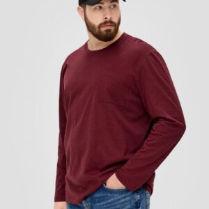 Tricou bărbați mărimi mari s.Oliver visiniu