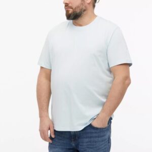 Tricou bărbați mărimi mari s.Oliver albastru deschis