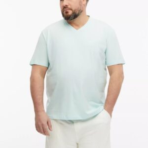 Tricou bărbați mărimi mari s.Oliver turcoaz deschis