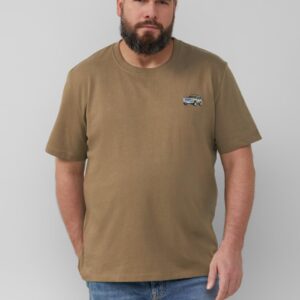 Tricou bărbați mărimi mari s.Oliver maro