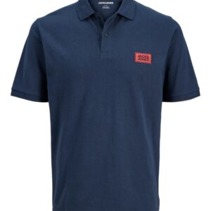 Tricou polo bărbați mărimi mari Jack & Jones bleumarin inchis