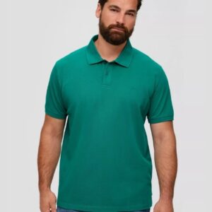 Tricou polo bărbați mărimi mari s.Oliver verde inchis