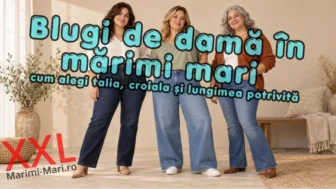Blugi de damă în mărimi mari: cum alegi talia, croiala și lungimea potrivită