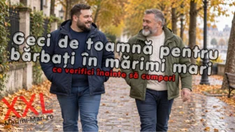Geci de toamnă pentru bărbați în mărimi mari: ce verifici înainte să cumperi