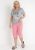 Compleu pijama Gri cu roz mărime mare XL, 2XL, 3XL, 4XL