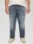 Blugi barbati Casby, cu aspect decolorat, talie medie si croiala Regular fit, Albastru