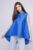 Bluza ampla albastru electric, din poplin de bumbac mărime mare