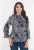 Bluza bleumarin cu imprimeu abstract marime mare