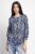 Bluza cu imprimeu multicolor si maneca bufanta mărime mare