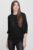 Bluza cu maneca fluture, din jerseu embosat de vascoza, neagra mărime mare