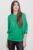 Bluza cu maneca fluture, din jerseu embosat de vascoza, verde mărime mare